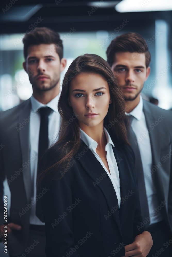 A group of business professionals standing in unity. Suitable for corporate concepts A group of business professionals standing in unity. Suitable for corporate concepts