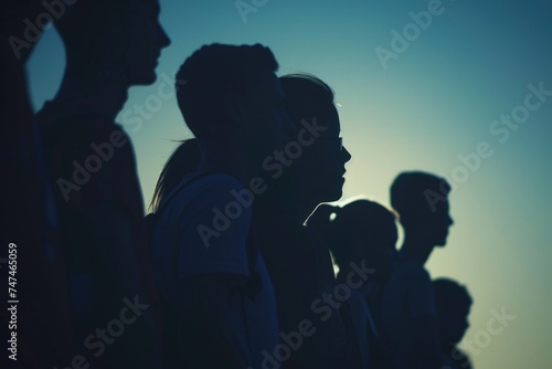 A diverse group of people standing side by side. Perfect for team concepts and diversity themes © Fotograf