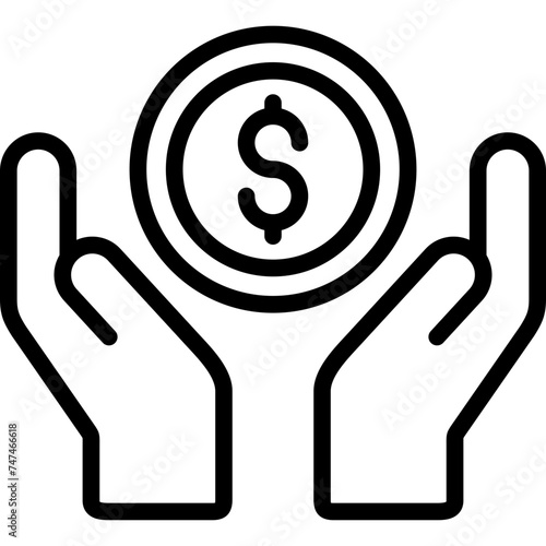 Reward Vector Line Icon