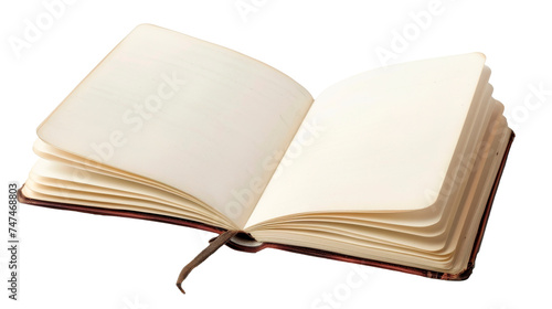 Blank Open Notebook With Empty Pages Ready for Creative Writing