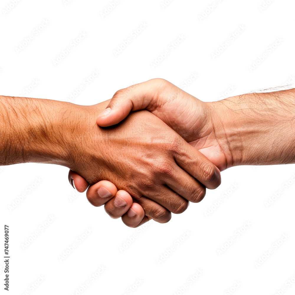 Two Men Shaking Hands Over