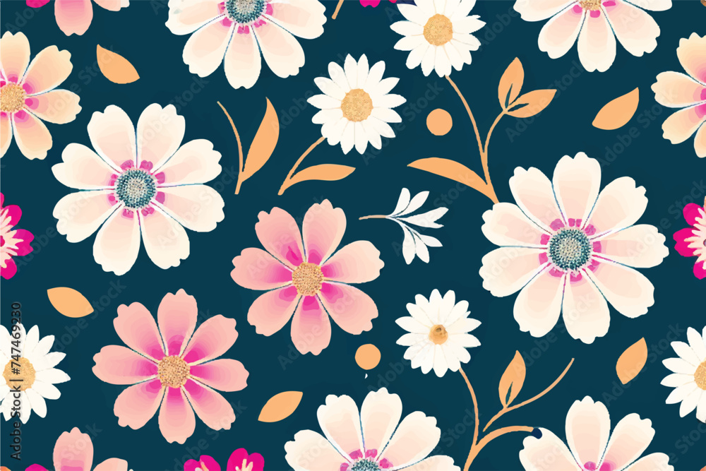 Beautiful Floral background.  Abstract Floral art. Beautiful vintage floral pattern art and design. Abstract flower art illustration. vector illustration. Seamless pattern. Vector flowers pattern.