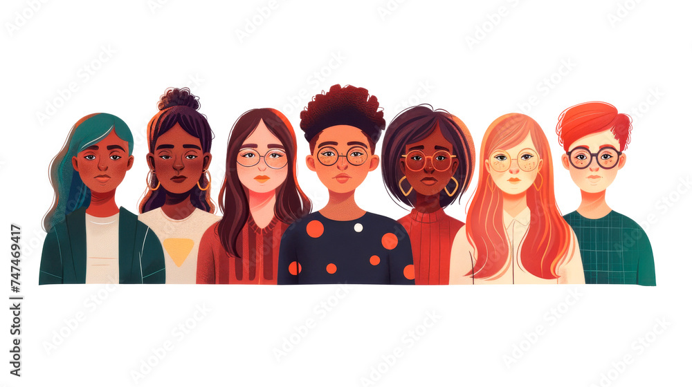Diverse Group of Young People Standing Together Diverse Group of Young People Standing Together