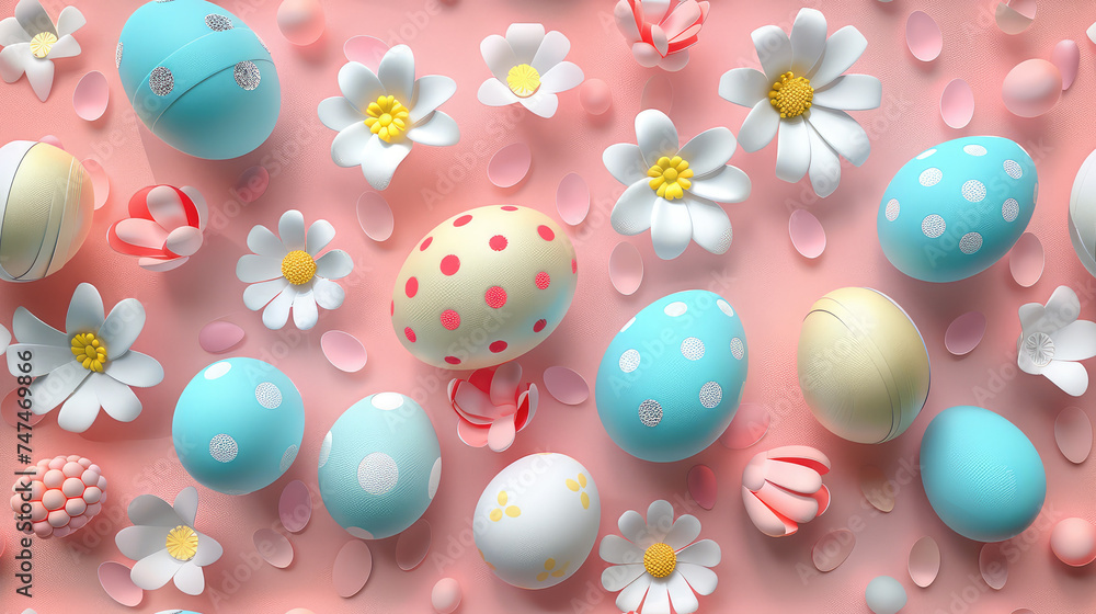 seamless pattern with eggs for Easter holiday