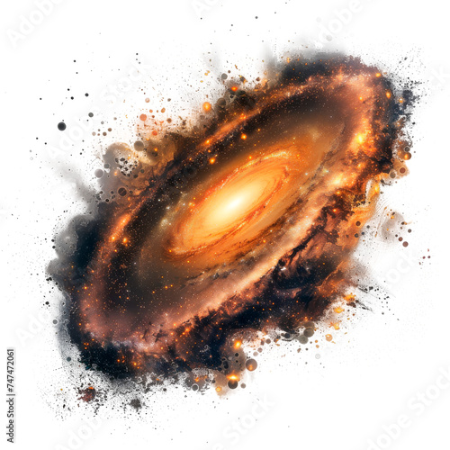 Detailed Painting of a Spiral Galaxy