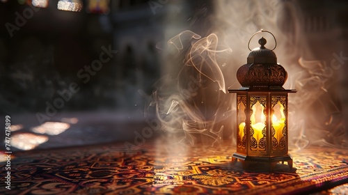 Mystic Mechanisms - Smoking Lantern and Oriental Carpet in a Mosque photo