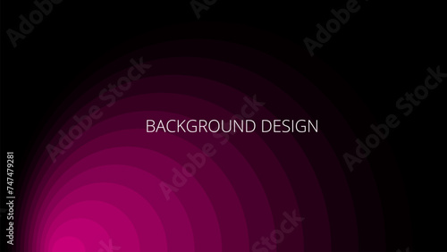 Black and pink abstract background with lines and gradient transition, blended rounds, overlay pattern
