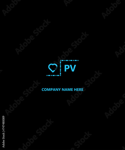 PV Letter Logo Design Unique Attractive Creative Modern Initial PV Initial Based Letter Icon Logo