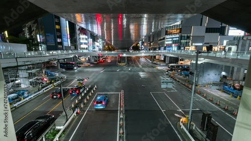 Timelapse of Shibuya Scramble Crossing in Tokyo, Japan photo