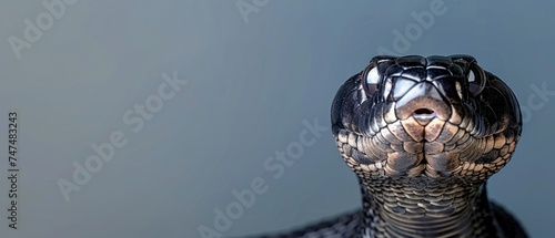 a close up of a snake's head with it's mouth open and it's tongue out.