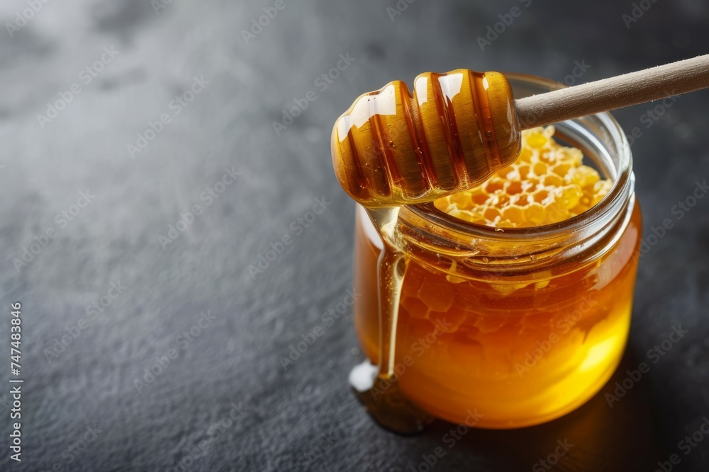 May honey. Background with selective focus and copy space May honey. Background with selective focus and copy space