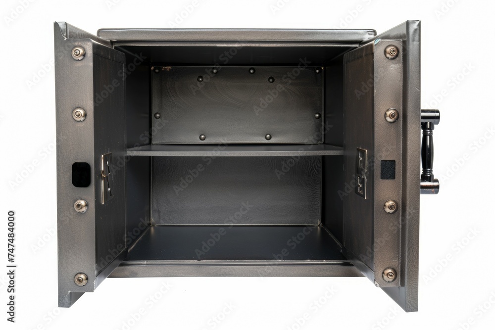 Open safe. Background with selective focus and copy space Open safe. Background with selective focus and copy space