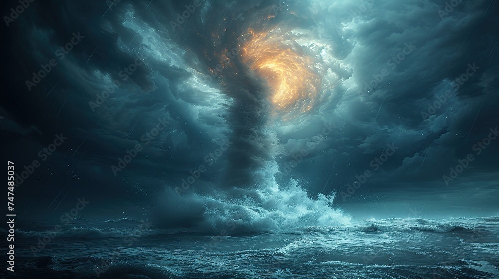 tornado over the sea tornado over the sea