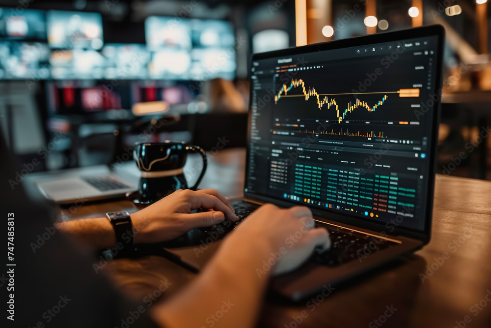 A person using a cryptocurrency tax software to calculate their capital gains A person using a cryptocurrency tax software to calculate their capital gains