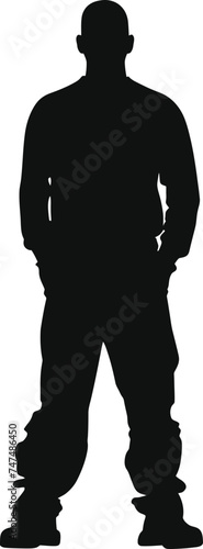 Silhouette prisoner black color only full body