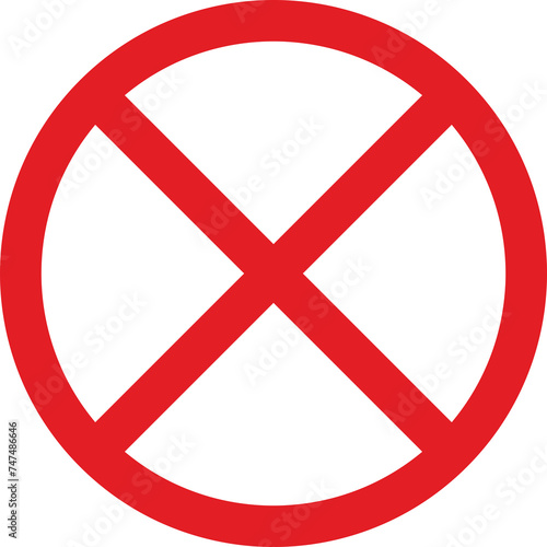 Prohibition sign. Blank for design on an isolated background. Graphic resource for the designer