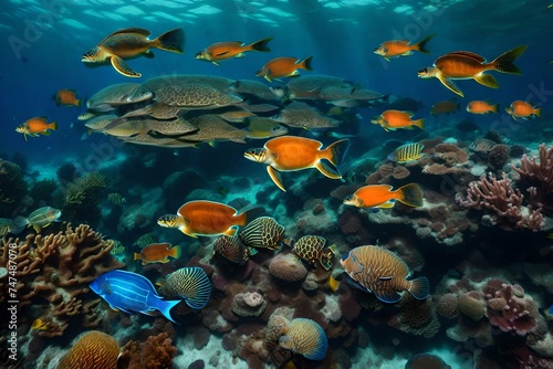 a bustling marine ecosystem