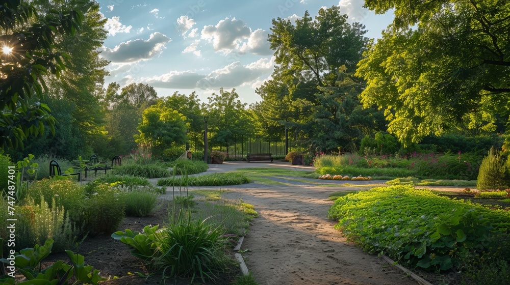 Fototapeta premium Summer day at the botanical garden 