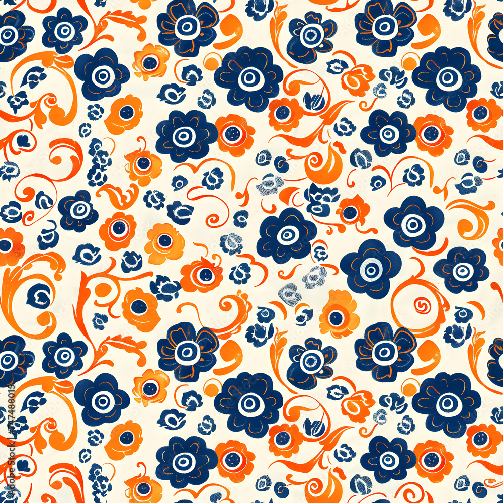 silkscreen style pattern, hand-drawn, full color silkscreen style pattern, hand-drawn, full color