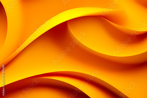 Shiny orange wave lines, light lines and technology background, energy and digital concept for technology business template.
