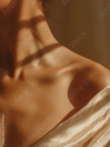 Skincare spa body photography closeup bronze skin