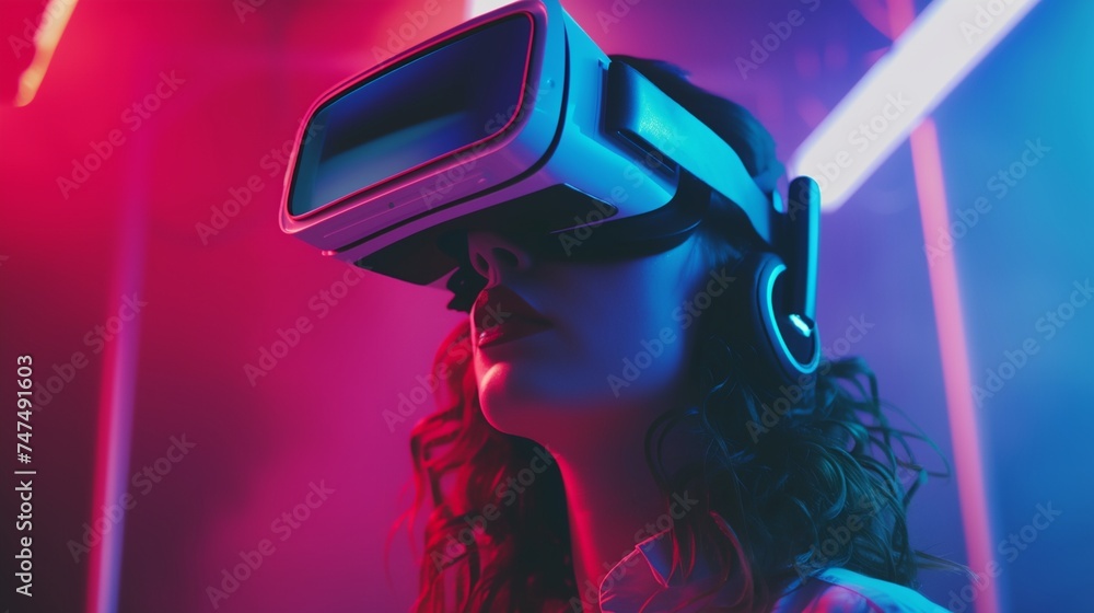 a person wearing a virtual reality headset a person wearing a virtual reality headset