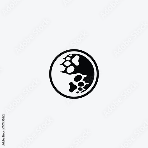 Abstract Animal Bear Yin Yang Logo Icon Ideas