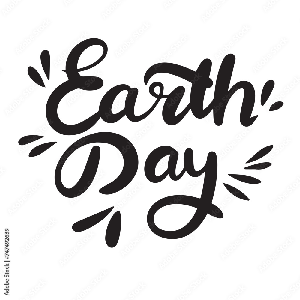 World Earth Day inscription. Handwriting text banner World Earth Day. Hand drawn vector art. World Earth Day inscription. Handwriting text banner World Earth Day. Hand drawn vector art.