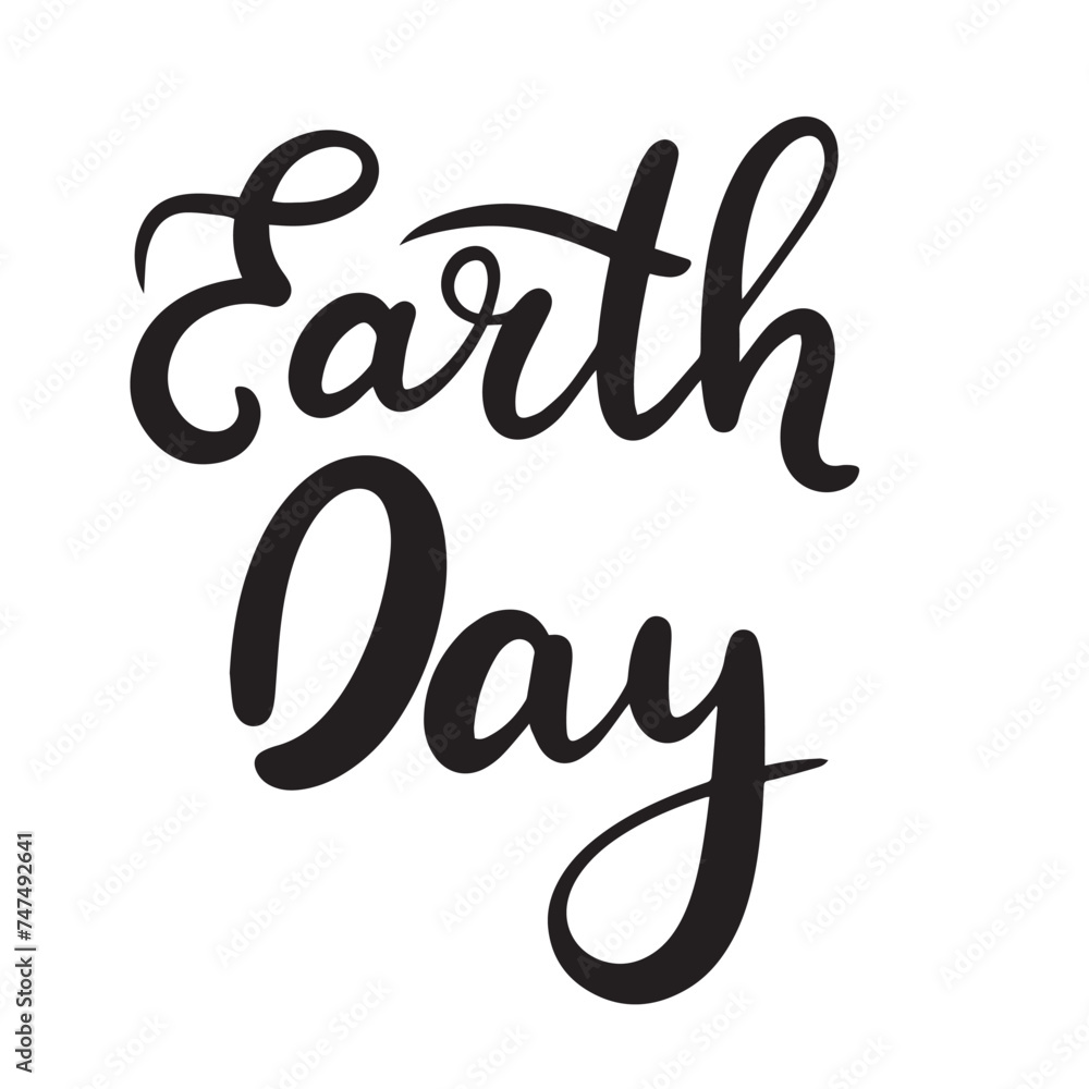 World Earth Day inscription. Handwriting text banner World Earth Day. Hand drawn vector art. World Earth Day inscription. Handwriting text banner World Earth Day. Hand drawn vector art.
