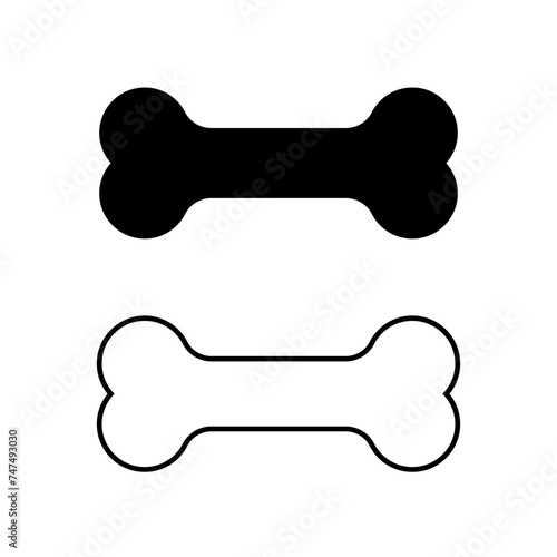 Obraz na płótnie Dog Bone icon set.Vector illustrations w salonie