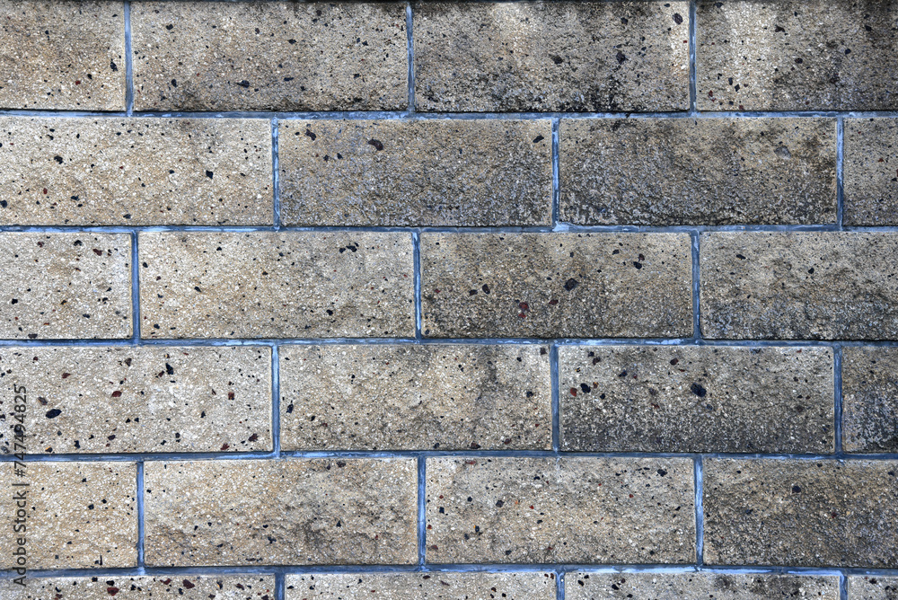 decay old gray brick wall, wide panorama of masonry, bricklaying decay old gray brick wall, wide panorama of masonry, bricklaying
