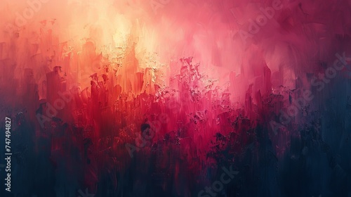 This abstract oil painting is a nostalgic oil painting that hangs...