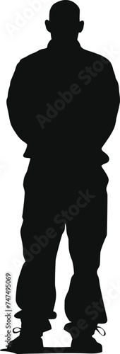 Silhouette prisoner black color only full body