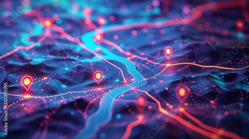 Converging Paths: Strategic Routes on a Network Map