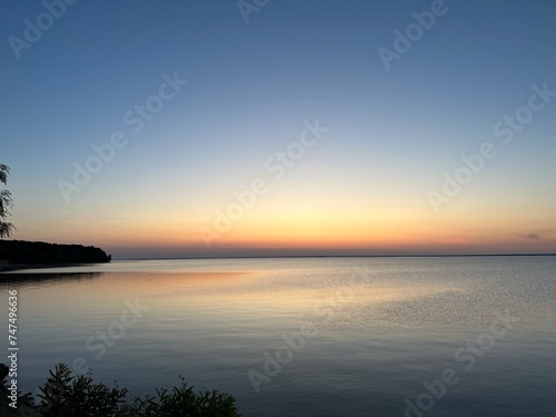 sunset over the ocean. sunset in the sea. sunset over the sea.