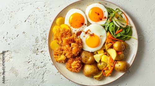 Spicy Harissa Vegetables with Eggs and Golden Potatoes