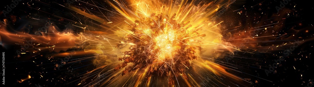 a gold and black starburst explosion against the black background a gold and black starburst explosion against the black background