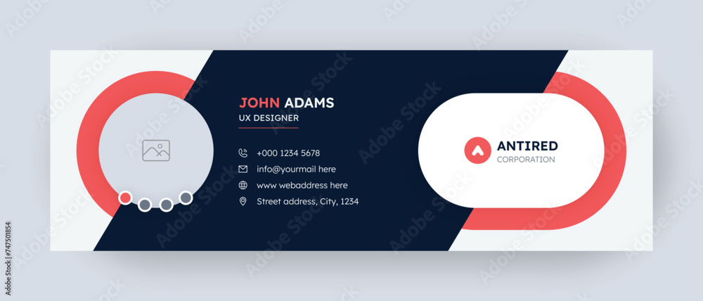 Email signature or email footer and personal social media facebook cover design template Email signature or email footer and personal social media facebook cover design template