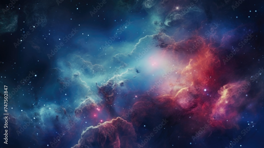A breathtaking view of stars in a cosmic space setting. Ideal for science or astronomy projects