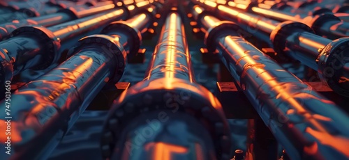 crude oil pipelines, a close up of a large group, in the style of dazzling cityscapes, fantastical machines