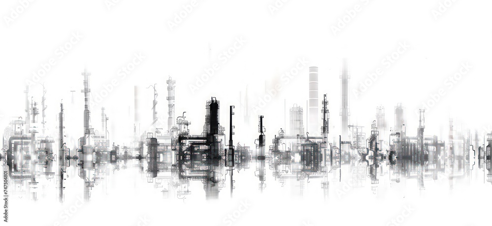 modern 3d petrochemicals, oil refineries, refineries, oil exploration industry sector trends, white background modern 3d petrochemicals, oil refineries, refineries, oil exploration industry sector trends, white background