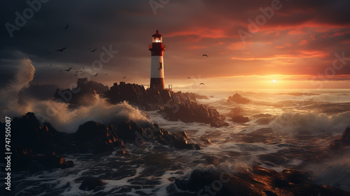 Island Lighthouse at sunrise