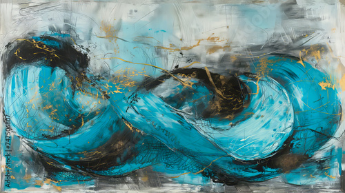 Oil paint drawing. Abstract colored background. Abstraction in the style of impressionism. Modern surrealist painting. Good as a poster for wall decor. Surreal design generative AI