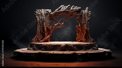 Ancient Petrified Podium product display for product presentation photo