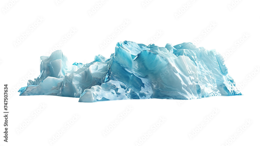 Obraz premium Blue Iceberg. isolated on transparent background.