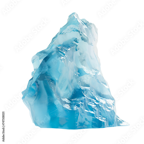 Blue Iceberg. isolated on transparent background.