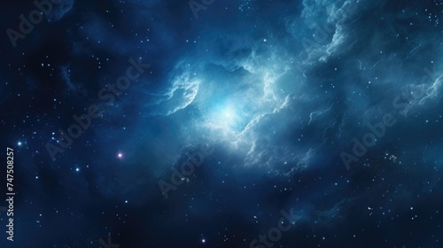 A beautiful view of a space scene with twinkling stars. Perfect for backgrounds or sci-fi designs © Fotograf