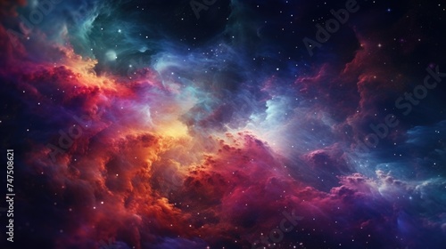 A vibrant image of a galaxy filled with colorful stars. Perfect for science and astronomy related projects