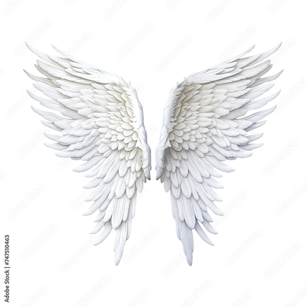 Obraz premium angel wings isolated on white background