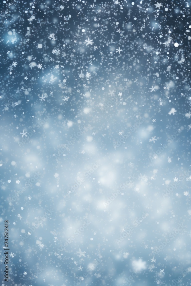 A blue background with snow flakes and stars. Perfect for winter-themed designs